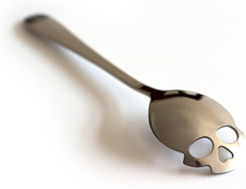 Suck UK Tea Stainless Steel Mini Spoons, Kitchen Accessories for Spooky Gothic Skull Decor