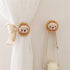 QIDHJH 2 Pack Curtain Tiebacks Cute Cartoon Animal Curtain Ties, Embroidered Animal Shape Bedroom Accessories, Curtain