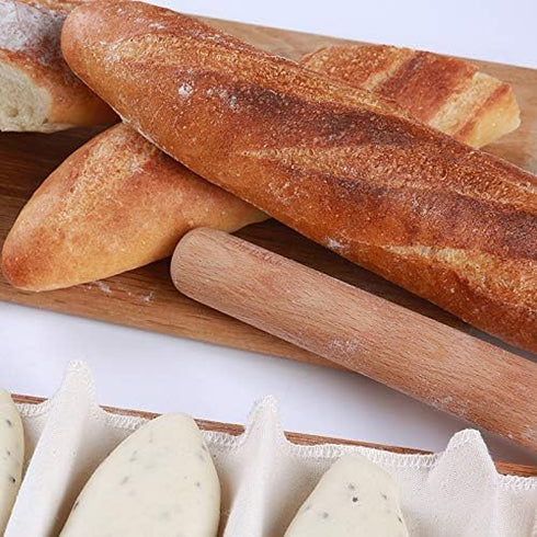 Professional Bakers Dough Cloth - 100% Pure Cotton Pastry Proofing Cloth for Baking French Bread (29 3/8 x 17 3/4 inch)