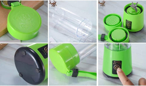 ISA Portable Blender for Shakes & Smoothies, Cordless Mini Travel Juicer Cup Mixer, 13oz USB Rechargeable (GREEN)