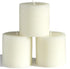 CANDWAX Set of 3 Rustic Unscented No Drip Ivory Pillar Candles for Home Decor, Weddings, Centerpieces