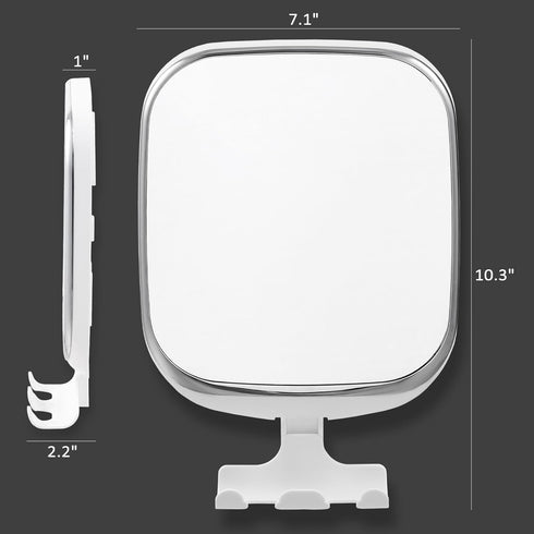 TAILI Shower Mirror Fogless for Shaving, Anti Fog Shaving Mirror with Razor Holder NO-Drilling,Removable,Shatterproof
