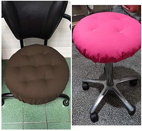 TINTON LIFE 12" Padded Round Bar Stool Cover Cushion with Elastic Fabric Round Chair Seat Cushion for Wooden Metal