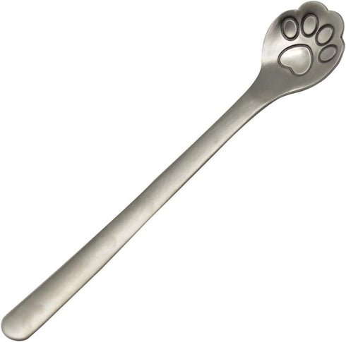 Maydahui 6PCS Cat Paw Spoon, 5.8 Inch Hollow Out Coffee Spoons, 18/10 Stainless Steel for Dessert, Ice Cream
