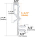 10 pcs Hidden Channel Valance Clips, 2-1/8 inch for Horizontal Wood Blinds, Mini Blinds Retainer Holder