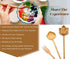 Natural Wooden Spoons and Forks Set (Set of 6) - Handmade Cooking Gift Ideas for Women, Mother's Day, Kitchen