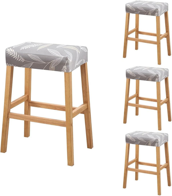 Lussenwert Stool Covers Rectangular Set of 4, Stretch Printed Vanity Stool Covers Washable