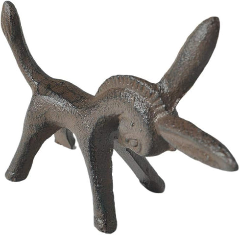 Iron Animal Figurine Donkey Horse Sculpture, Desktop Animal Ornaments for Home Office Decoration.