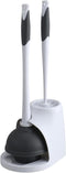 Clorox Toilet Plunger and Bowl Brush Combo with Caddy, 6.75 x 7