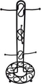 Home Basics Scroll Design Coffee Mug Holder - Black Steel Stand for Any Kind of Mug, Kitchen Organizing Cup Tree