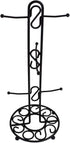 Home Basics Scroll Design Coffee Mug Holder - Black Steel Stand for Any Kind of Mug, Kitchen Organizing Cup Tree