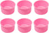 Silicone Mini Round Cake Molds, Set of 6, 4 Inch, Pink