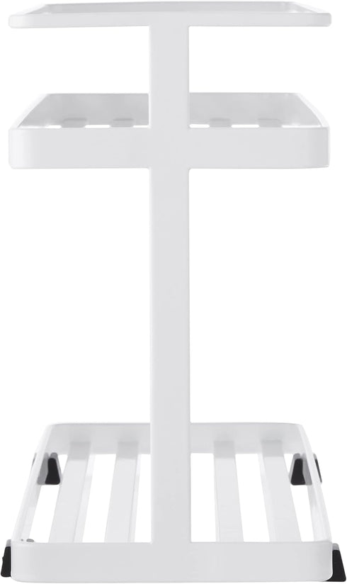 YAMAZAKI Home Countertop Spice Caddy-Storage and Organizer Rack, Steel, White