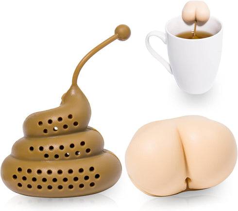 Funny Gag Gifts Tea Infuser, Silicone Tea Infusers for Loose Tea, Tea Gifts for Tea Lovers, Christmas Father's Day
