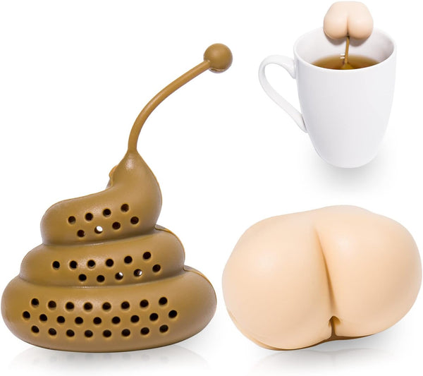 Funny Gag Gifts Tea Infuser, Silicone Tea Infusers for Loose Tea, Tea Gifts for Tea Lovers, Christmas Father's Day