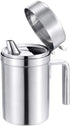 Oil Can Stainless Steel Olive Oil Dispenser Bottle, 550ML Leak Proof Pot for Kitchen Cooking, BBQ, Salad Storage with