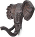 Antiqued Reproduction Cast Iron Elephant Head Single Hook Hanger, Heavy Duty Iron Art Decorative Coat Hat Hooks (1 pc)