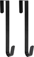 Sattiyrch 15" Wreath Hanger for Front Door | Sturdy Steel Over The Door Hanger Hook | Black, 2 Pieces