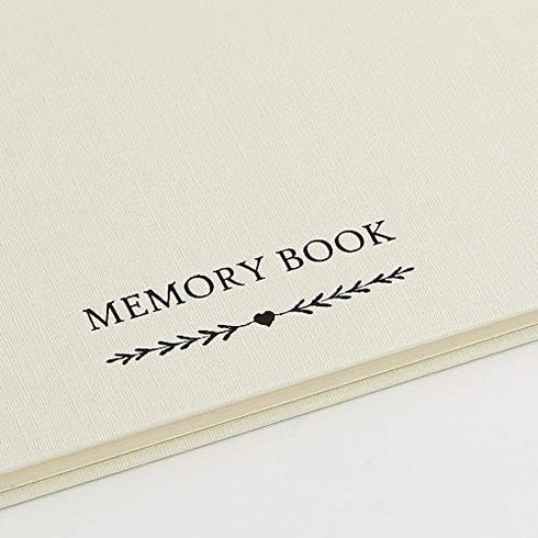 ANGEL & DOVE Funeral Guest Book & 2 Signs Set - Ivory, 12 x 8 for Memorial or Celebration of Life