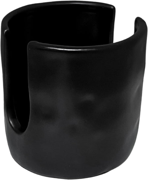 Ceramic Sponge Holder Caddy for Kitchen - Black