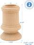 Classic-Style Wooden Candle Cups - Set of 4 with 7/8 Inch Taper Candle Hole, Unfinished by Woodpeckers