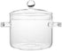 Clear Glass Pots for Cooking, Thickened Glass Stew Pot with Lid for Stove