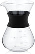 Manual Hand Drip Coffee Maker, Glass Pot with Stainless Steel Filter, Chemex Kaffeekaraffe 400 Drip Coffee