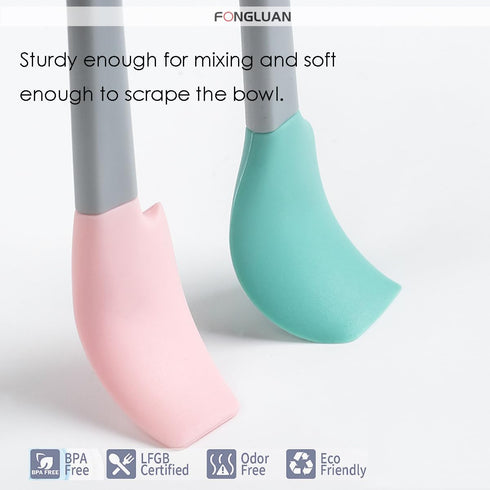 Mini Silicone Spatula Set of 5 - Heat Resistant & Nonstick Rubber Spatulas - Dishwasher Safe Kitchen Utensils for Cooking, Baking, Mixing by FONGLUAN