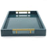 16.5''x12'' Serving Tray with Polished Metal Handles, Rectangle Coffee Table Tray, Modern Decorative Tray, Large