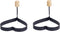HIC Non-Stick Cooking Rings Set of 2, Heart Shaped, Nonstick, PFOA & BPA Free, 4.625" x 4.25"