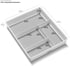 Madesmart Classic 4-Compartment Drawer Organizer, Plastic Multipurpose Storage Bin for Drawers, White Gadget Tray.