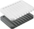 2PCS Premium Silicone Soap Dish Holder for Shower Bathroom Kitchen Sinks, Non-Slip Design, Easy Cleaning (White, Gray)