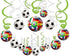 30CT Soccer Hanging Swirl Decorations for Soccer Party Supplies Theme Birthday Party