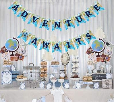 C L cooper life Let The Adventure Begin CenterpiecesTravel Around The World DecorationsBon Voyage Travel Theme Party