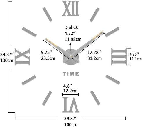 VANGOLD Wall Clock for Living Room, Decorative Gift for Home