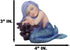 Ebros Under The Sea Blue Child Mermaid Sleeping On Coral Statue, Enchansia Mergirl Decorative Figurine