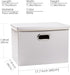 PRANDOM Large Stackable Storage Bins with Lids, 3-Pack Leather Fabric Foldable Storage Boxes for Home