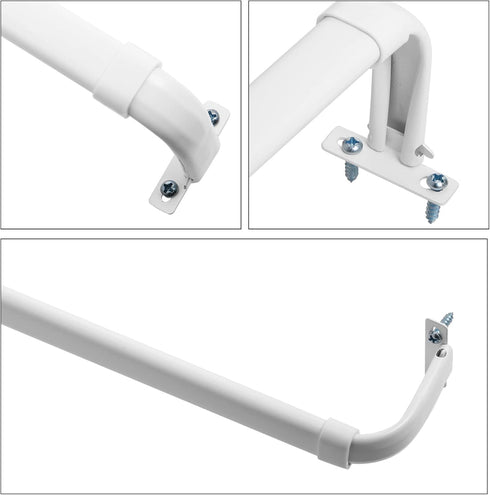 Sratte Curtain Rod Single Bracket Hardware Brackets with Screws, Spreader Wall Bracket Hooks for Kitchen Accessories