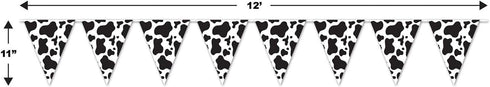 Cow Print Pennant Banner, Party Accessory (1 Count)