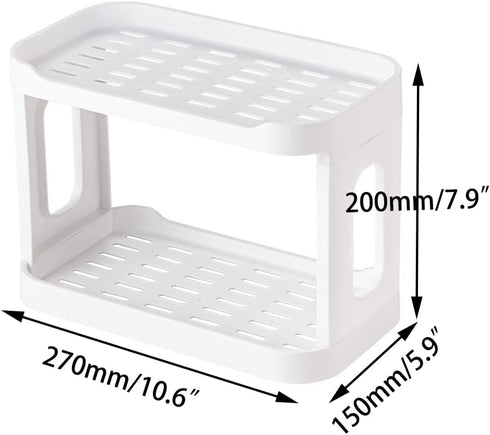 kaileyouxiangongsi 2-Tier Desk Organizers & Dispensers,Mail Holder for Office Desk Organization,Kitchen Spice Rack or Bathroom Countertop Organizer, Gift for Teachers, Classmates, and Friends,White by kaileyouxiangongsi