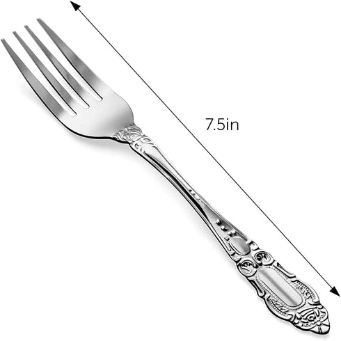 DecorRack 12pcs Dinner Forks, Stainless Steel Flatware, 7.5 Inches, Dishwasher Safe