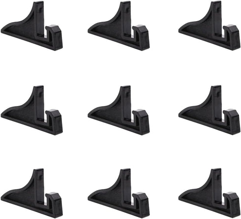 10 Pieces Album Stands, Collectibles Card Holder, Picture Album Bracket, Photo Frame Display Stands (Black, 1.2cm)