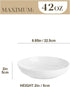 MALACASA 8.85" Large Pasta Bowls, 42 OZ White Salad and Soup Bowls Set of 4, Microwave & Dishwasher Safe