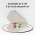 PARNOO 12 Inch Round Mirror Plate, Set of 12, 1.5mm Thick Glass Tiles with Smooth Edges for Candle Wedding Centerpieces