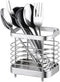 Kitchen Utensil Holder - Stainless Steel Sink Utensil Drying Caddy, Rust-Proof Cutlery Organizer for Kitchen Utensils