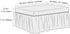 VIENLOVE 3D Bubble Lattice Rectangle Ottoman Slipcover Polyester Footstool Protector Covers with Skirt Stretch Stool