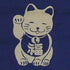 Made in Japan Onsen Mark with Maneki Neko Noren Curtain Tapestry