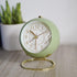 SHISEDECO Small Table Clock, Classic Non-Ticking Tabletop Alarm Clock with Backlight, Battery Operated Astronaut Desk