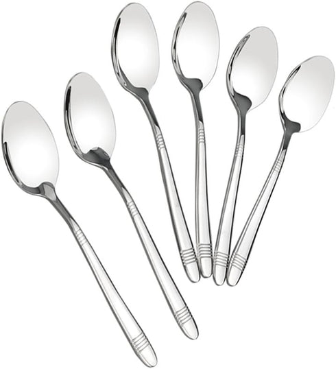 12-Piece Small Stainless Steel Dessert Spoons