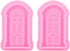 2Pcs Window Frame Silicone Maker Set, Food Grade 3D Fondant Cutter for Cake Decorating, Non Stick Baking Tools